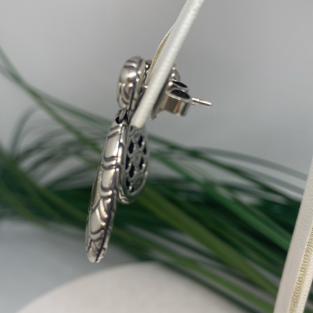 JOHN HARD SILVER 18K LEGENDS NAGA DROP EARRINGS - Picture 8 of 11